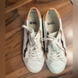 **Madewell** MWL Snakeskin-Detail Sneakers